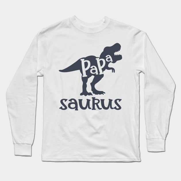 Papa Saurus Long Sleeve T-Shirt by hallyupunch